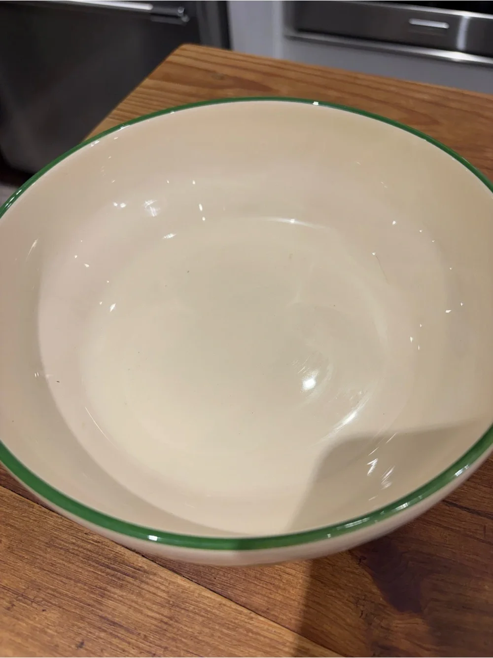 Vintage Franciscan Ivy Vine Ceramic Serving Bowl - Green on Cream